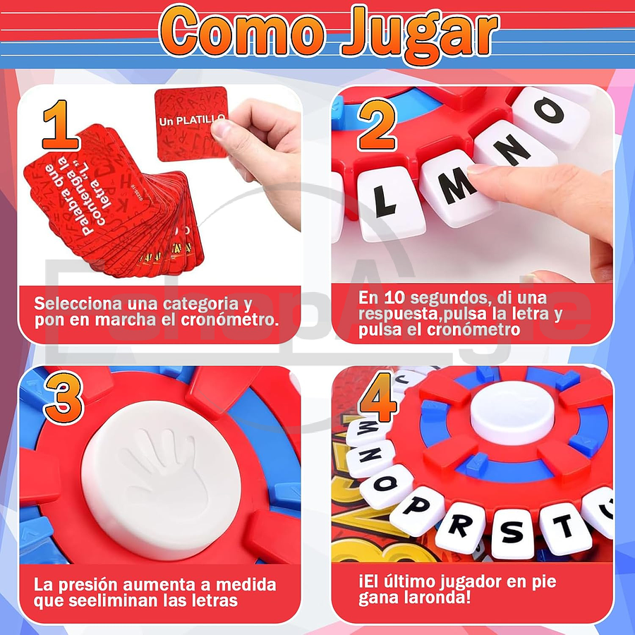 Basta Juego De Mesa En Español Basta Familiar Niños Fiesta