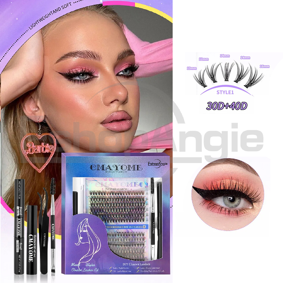 Juego De Pestañas Postizas De Racimos Individuales 8-16 Mm