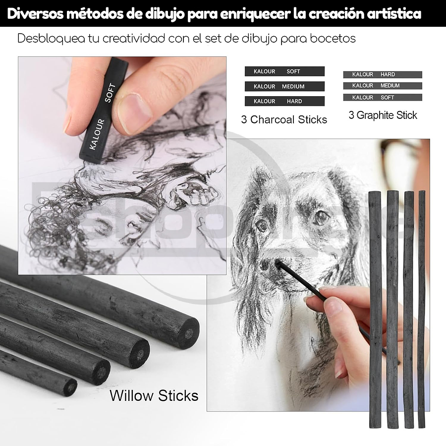 Set De Dibujo Artistico De 39 Piezas Dibujo Profesional