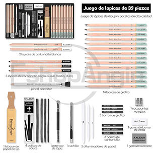 Set De Dibujo Artistico De 39 Piezas Dibujo Profesional
