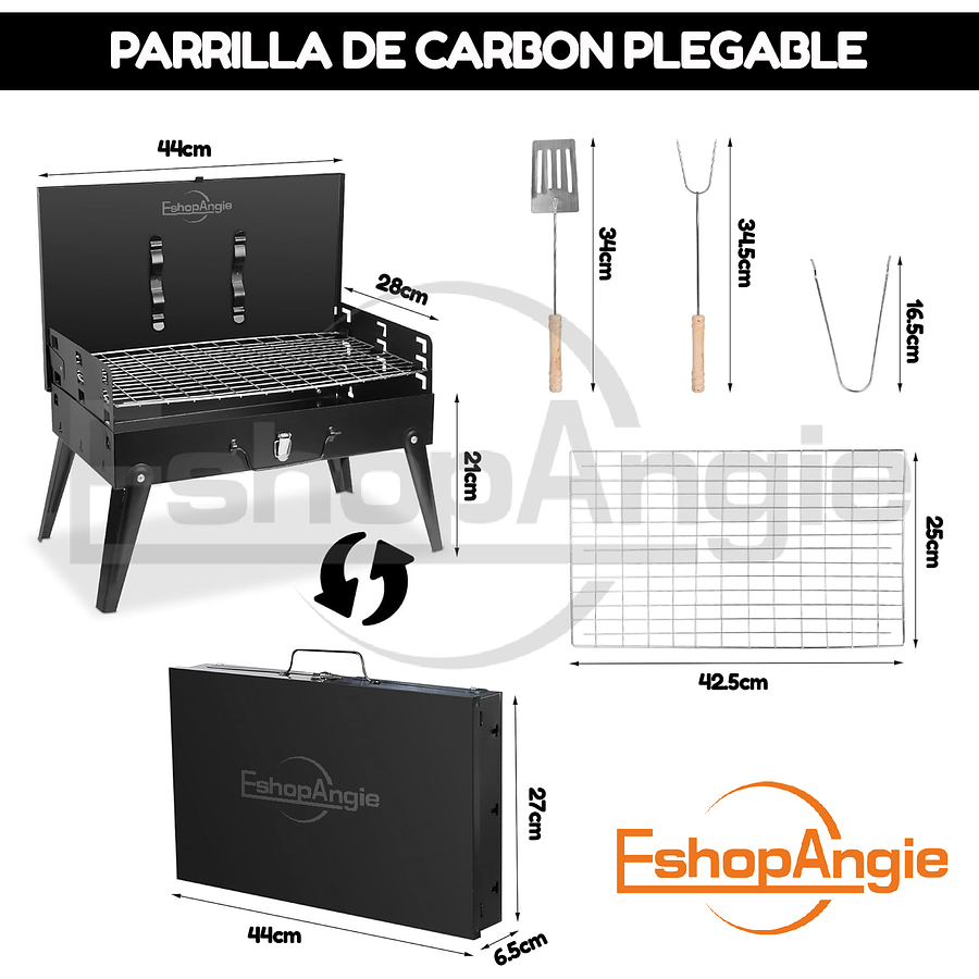 Parrilla Parrillera Para Asado Plegable Portatil