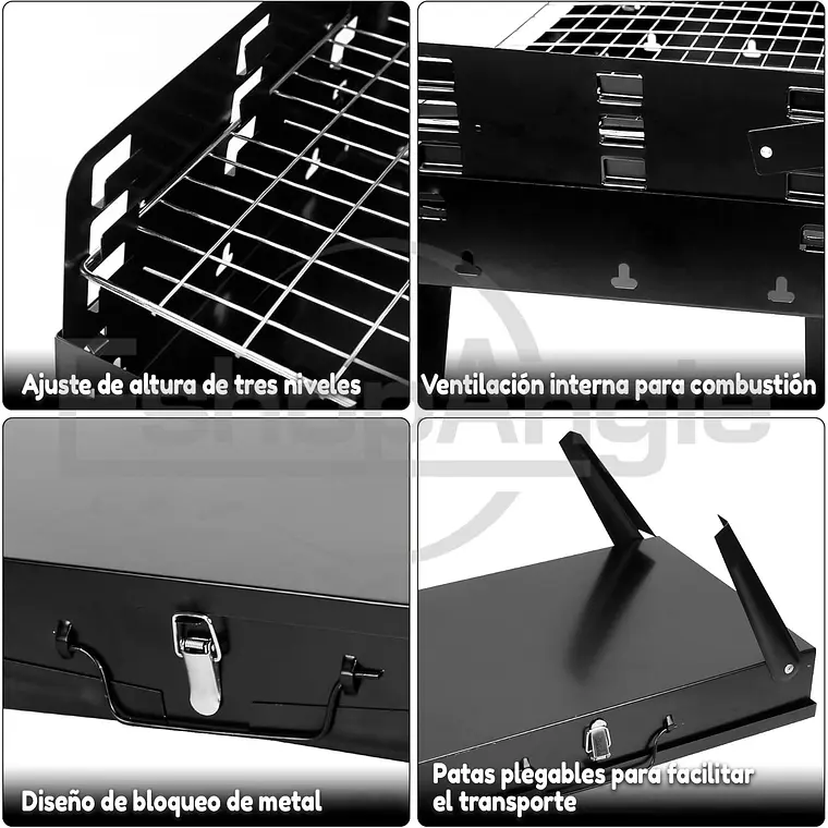 Parrilla Parrillera Para Asado Plegable Portatil 4