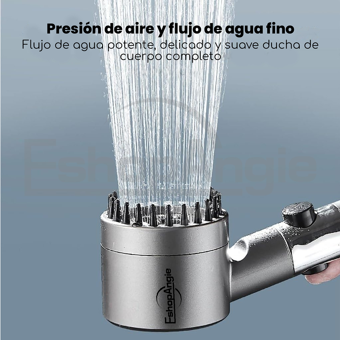 Cabezal De Ducha + Manguera De 1,5m Rociador Alta Presion 5