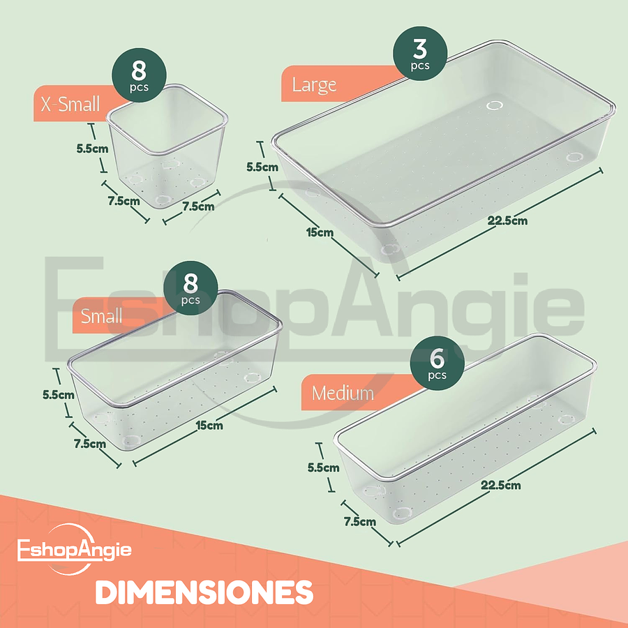 Set De 25 Cajones De Escritorio Organizadores