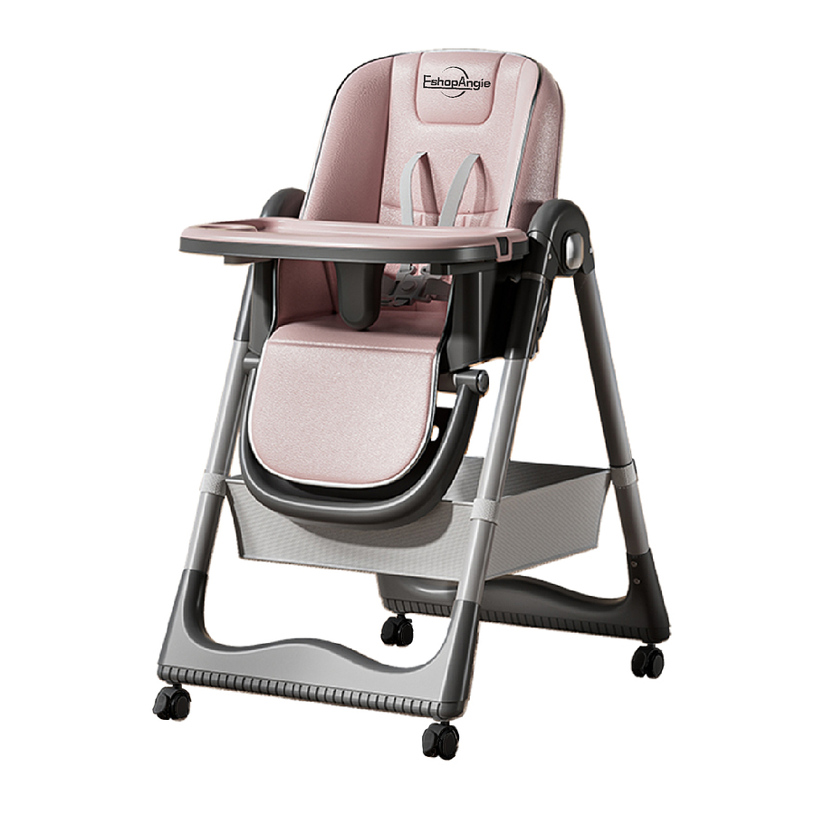 Silla De Comer Reclinable Plegable Con Mesa Ajustable