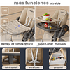 Silla De Comer Reclinable Plegable Con Mesa Ajustable