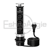 Torre Enchufe Chileno Eu 3 Enchufes 2 Usb Retráctil Muebles