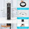 Torre Enchufe Chileno Eu 3 Enchufes 2 Usb Retráctil Muebles