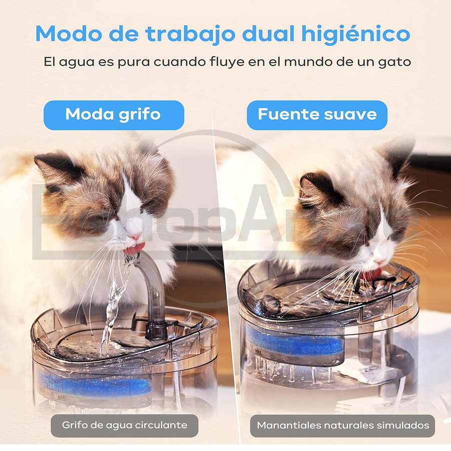 Fuente Para Gato Bebedero Para Mascota Acrilico Transparente