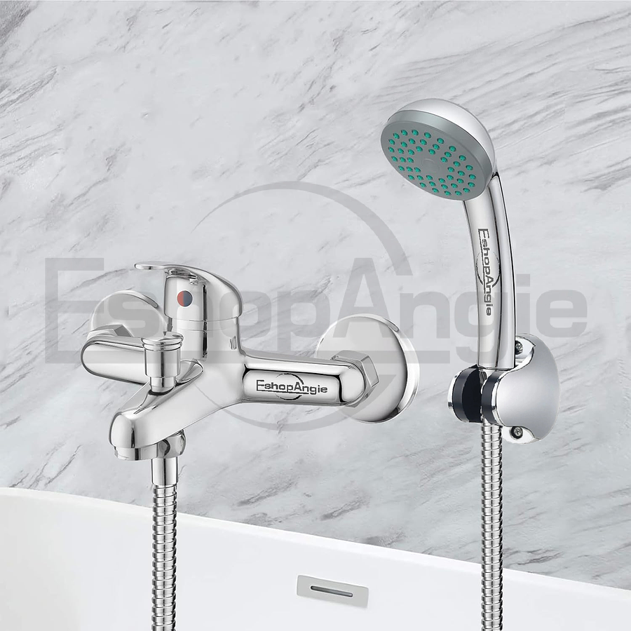 Llave Monomando Tina Ducha Cromada Plateado Brillante