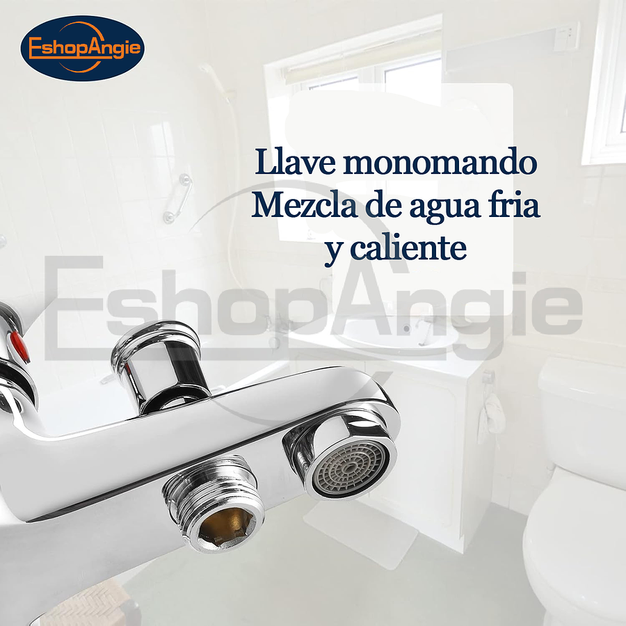 Llave Monomando Tina Ducha Cromada Plateado Brillante