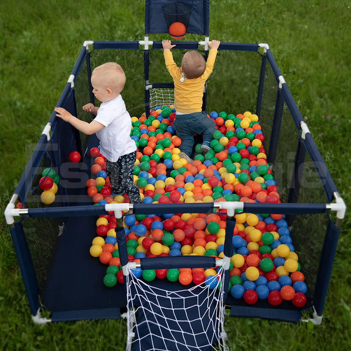 Corral Seguridad Bebes Con Aro De Basket 180cm Sin Pelotas 6