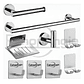 Juego Set 9 Accesorios Para Baño Acero Inoxidable - Miniatura 1