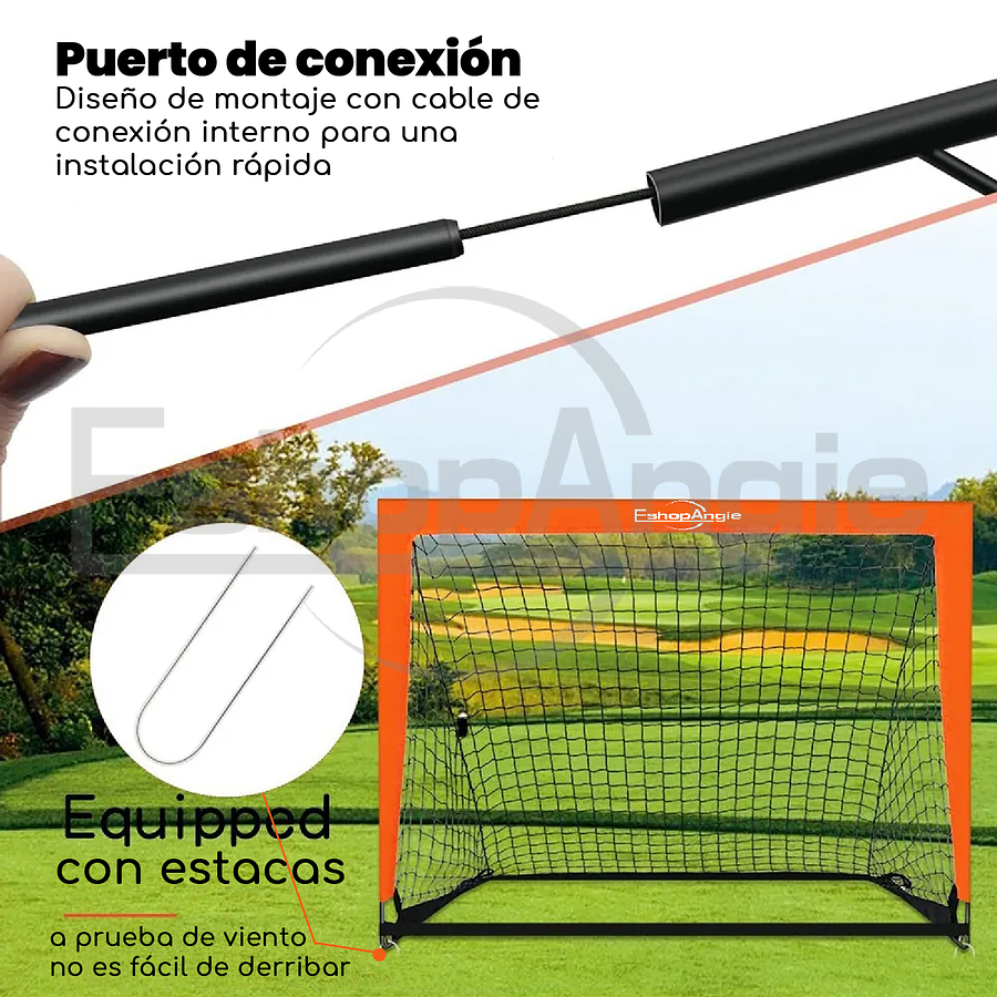 Arco De Futbol Plegable Portatil Para Niños120cm X 90cm