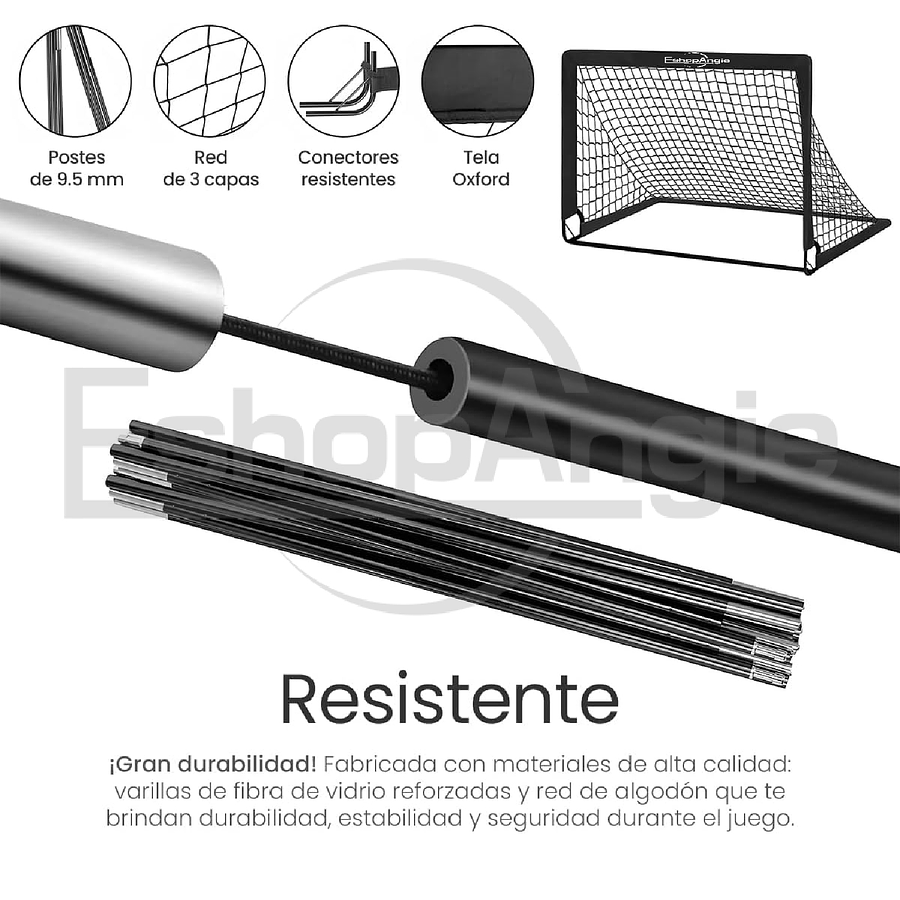 2 Juego De Porterías De Fútbol Portátil Para Niños 120*90cm