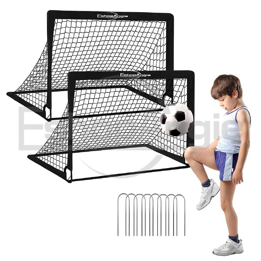 2 Juego De Porterías De Fútbol Portátil Para Niños 120*90cm