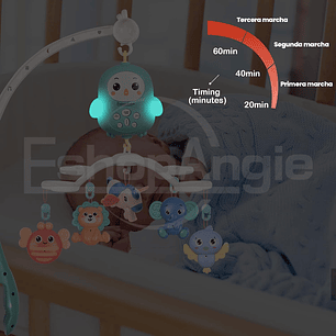 Móvil Giratorio Musical Con Luces Para Cuna + Control