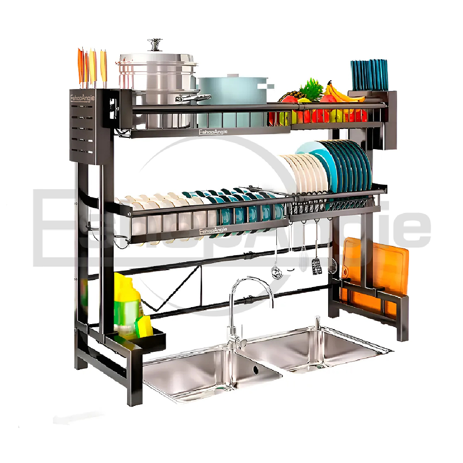 Escurridor Platos Trastes 2 Niveles Ajustable Para Fregadero