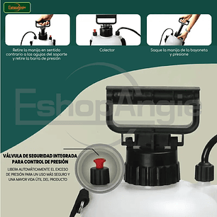 Fumigador Pulverizador Rociador 5 Litros Bomba Manual
