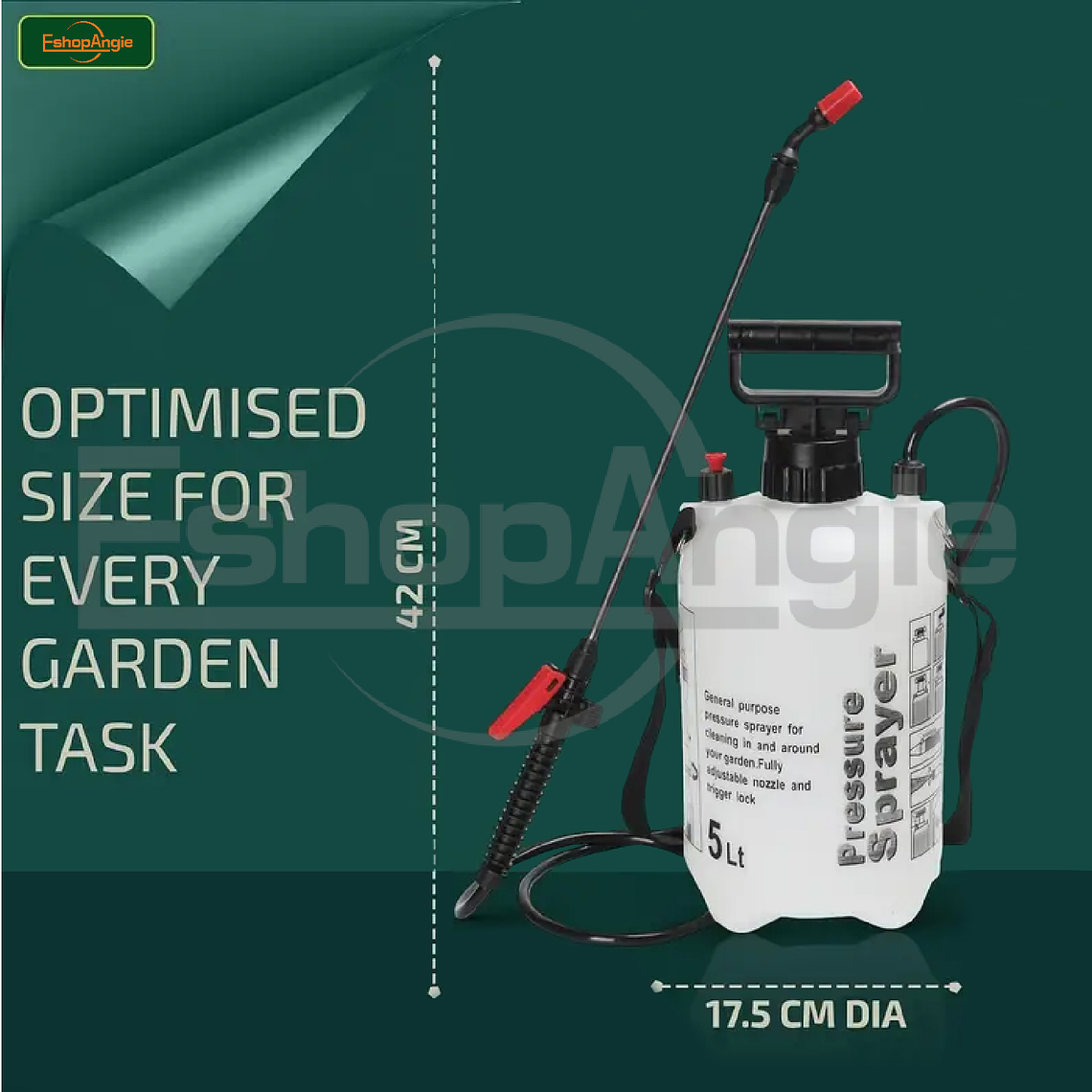 Fumigador Pulverizador Rociador 5 Litros Bomba Manual 5