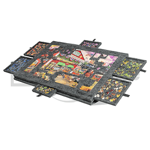 Tabla De Rompecabezas Inclinable Con Soporte Y 6 Cajones