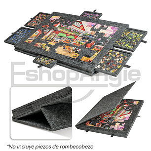 Tabla De Rompecabezas Inclinable Con Soporte Y 6 Cajones