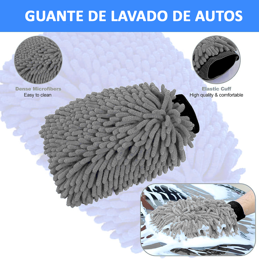 Kit Cepillos De Microfibra Auto Hogar Interior Y Exterior