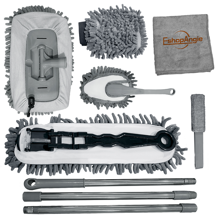 Kit Cepillos De Microfibra Auto Hogar Interior Y Exterior 1