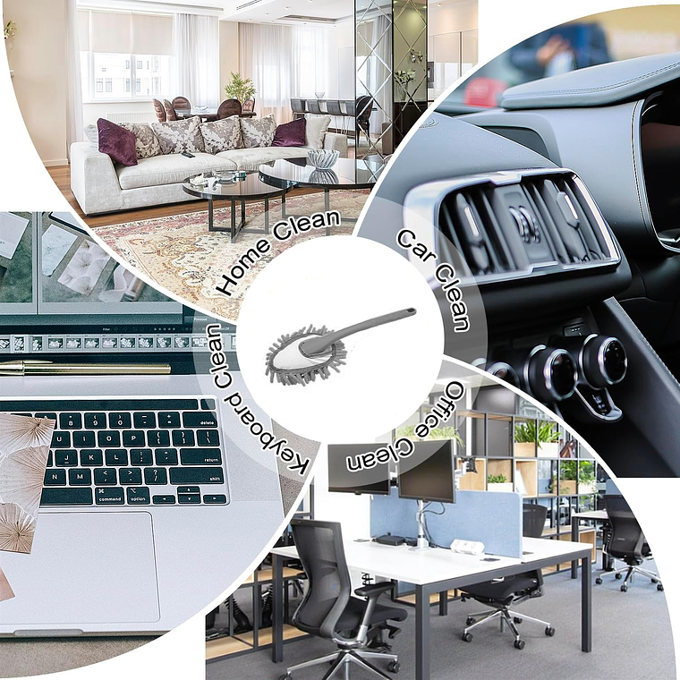 Kit Cepillos De Microfibra Auto Hogar Interior Y Exterior 5