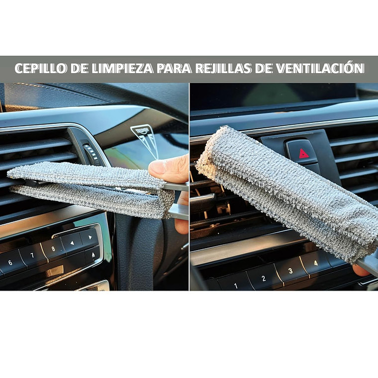 Kit Cepillos De Microfibra Auto Hogar Interior Y Exterior 6