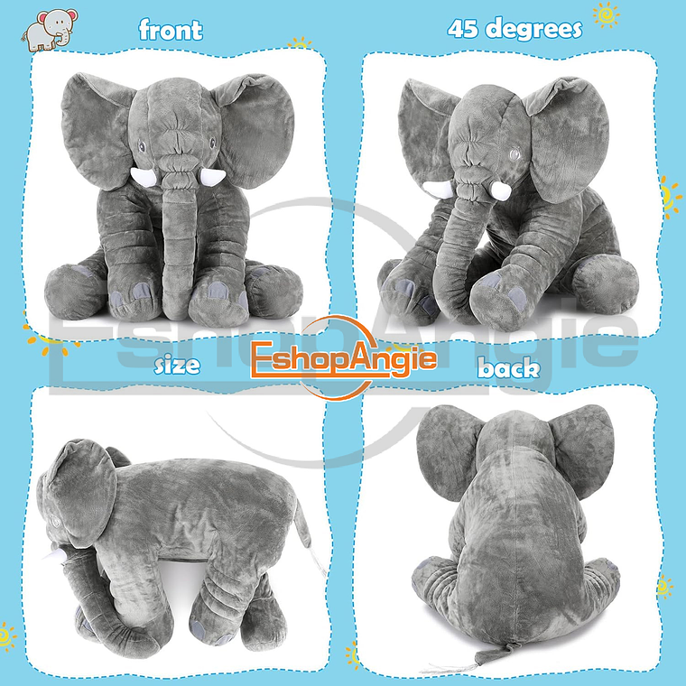Almohada Elefante De Soporte Para Bebés 0 A 3 Años 2