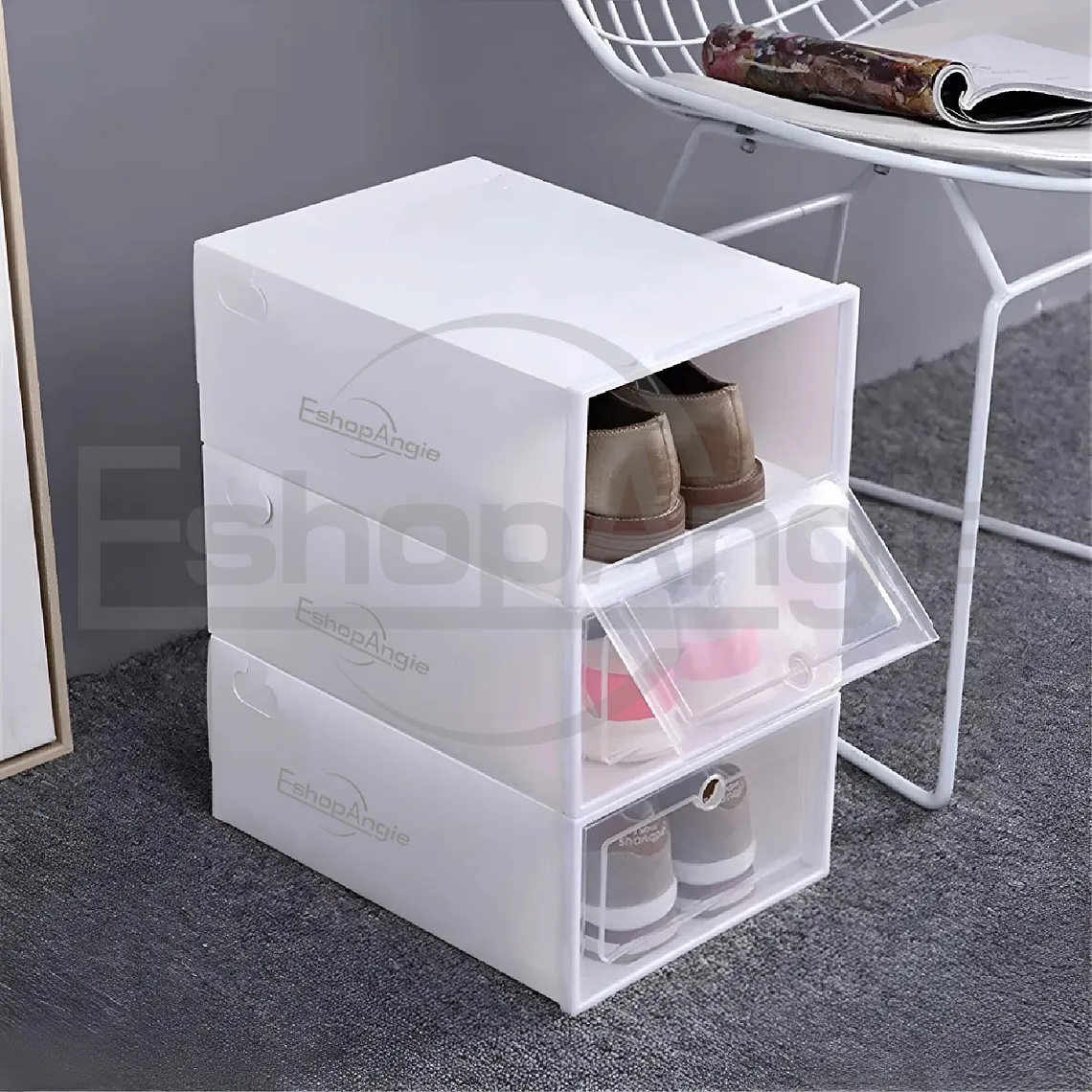 Caja Organizador De Zapatos Set De 6 Organizadores Apilables 4