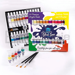 Juego De Pintura Acrilicas 24 Colores Tubos 12ml Arte