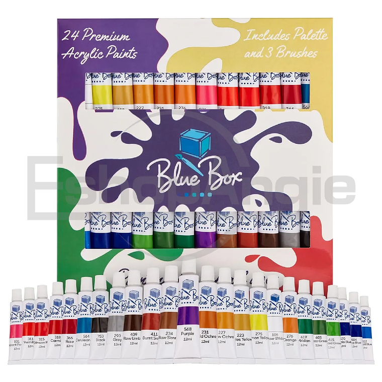 Juego De Pintura Acrilicas 24 Colores Tubos 12ml Arte 4