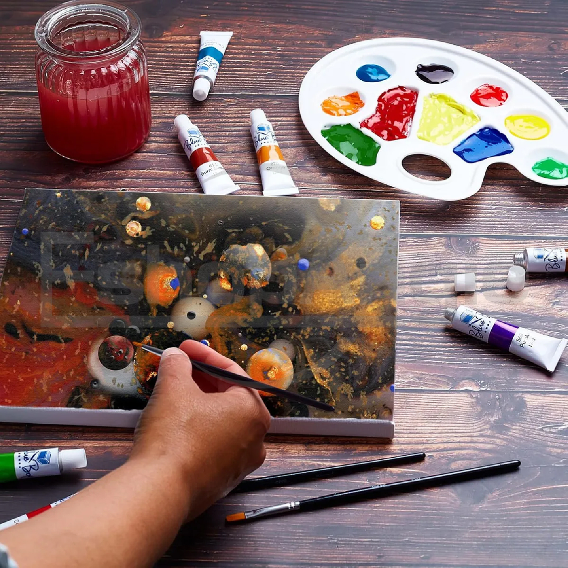 Juego De Pintura Acrilicas 24 Colores Tubos 12ml Arte 5