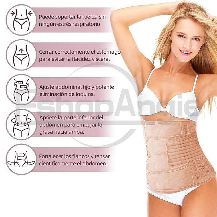 Faja Postparto 4 Bandas Ajustable 4