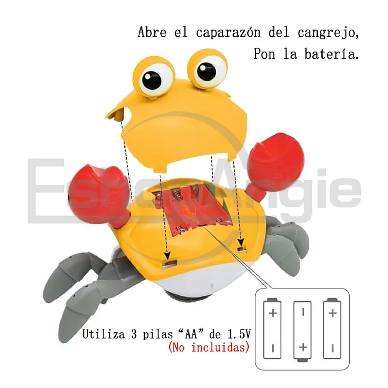 Juguete De Cangrejo Bebé Con Música Juguete A Pilas 4