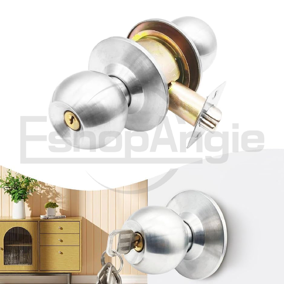 Cerradura Pomo Chapa De Casa Dormitorio / Baño 3