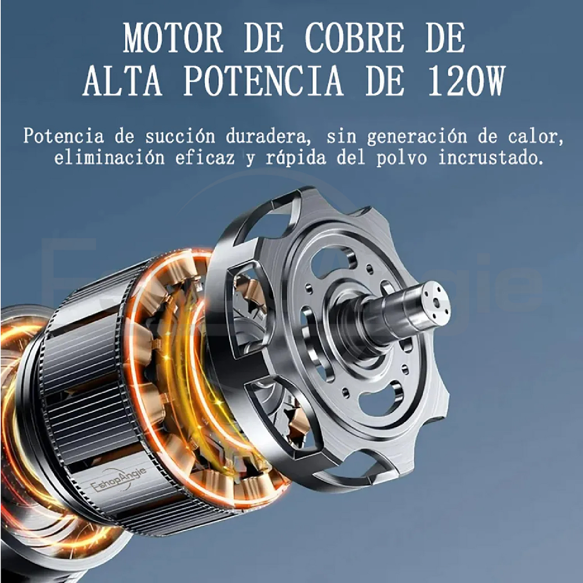 Aspiradora De Mano Portátil 12v Para Auto Casa Recargable 6