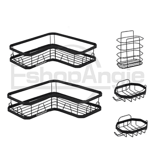 Set 5 Piezas Esquinero Organizador Ducha Baño Con Adhesivos