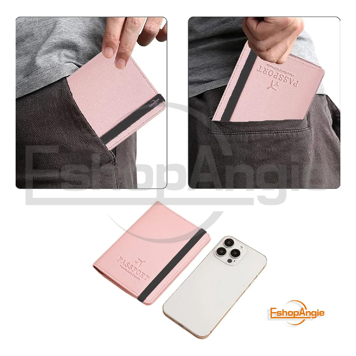 Porta Pasaporte Documentos Funda Protectora Viaje Con Rfid 5