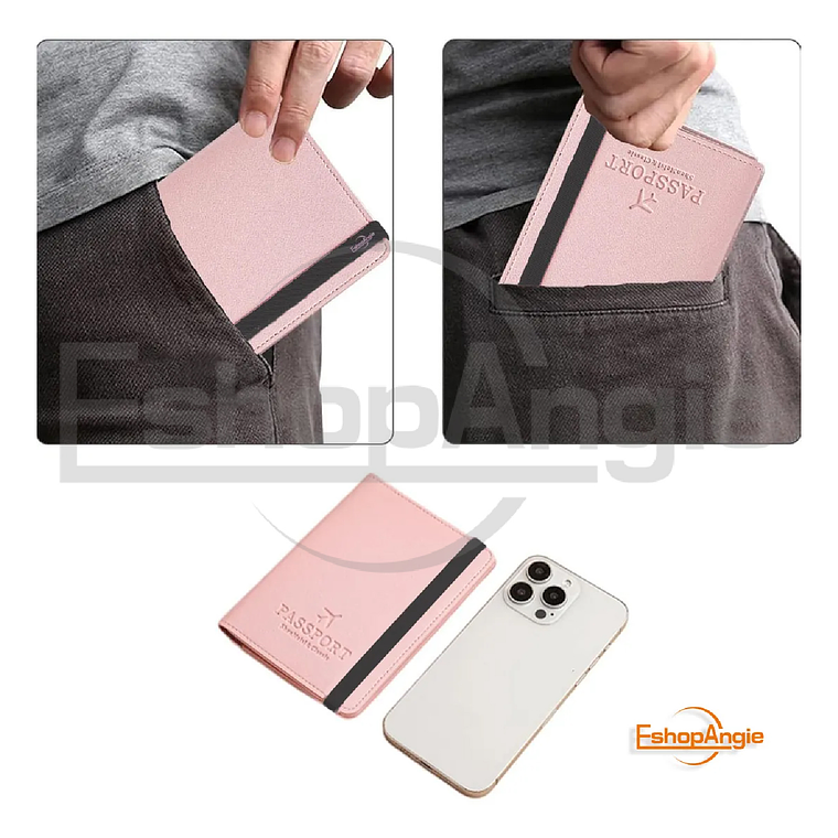 Porta Pasaporte Documentos Funda Protectora Viaje Con Rfid 5