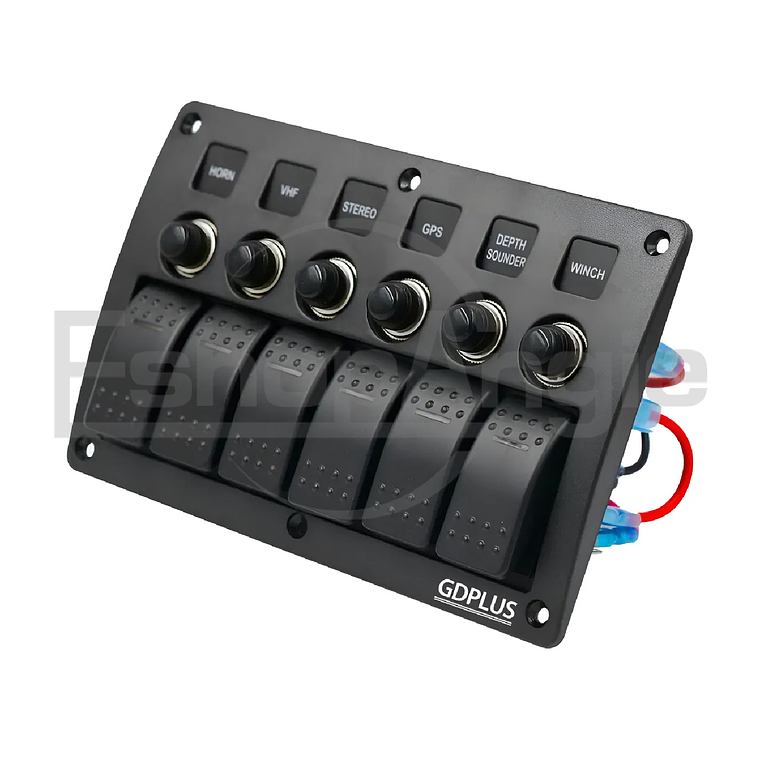 Panel Interruptor Led Encendido 12v A 24v / 6 Switch 1