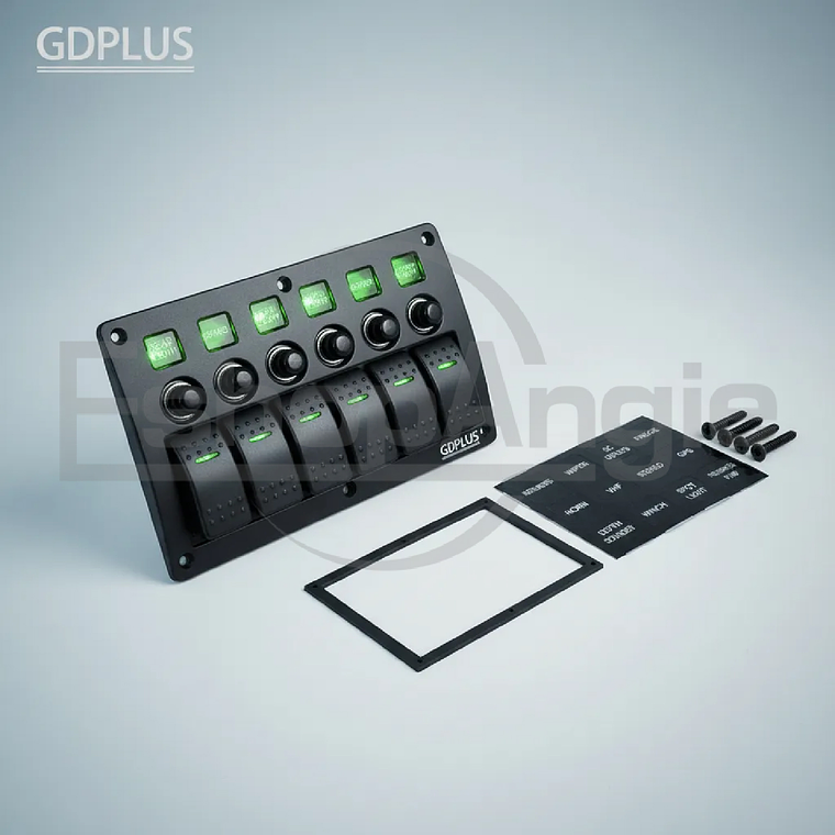 Panel Interruptor Led Encendido 12v A 24v / 6 Switch 5