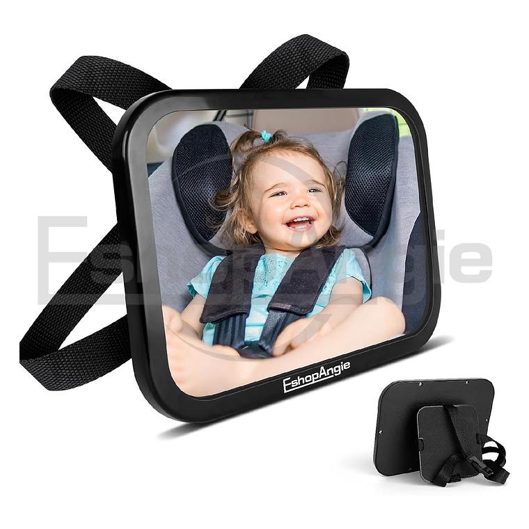 Espejo Retrovisor Auto Bebe 360° Seguridad Silla Espalda Xl 1