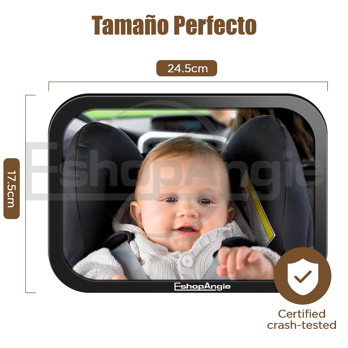 Espejo Retrovisor Auto Bebe 360° Seguridad Silla Espalda Xl 5