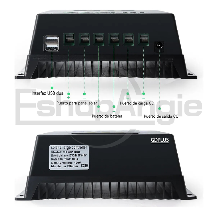 Controlador Regulador Carga Solar Mppt 100a 12/24/36/48 Vol 3