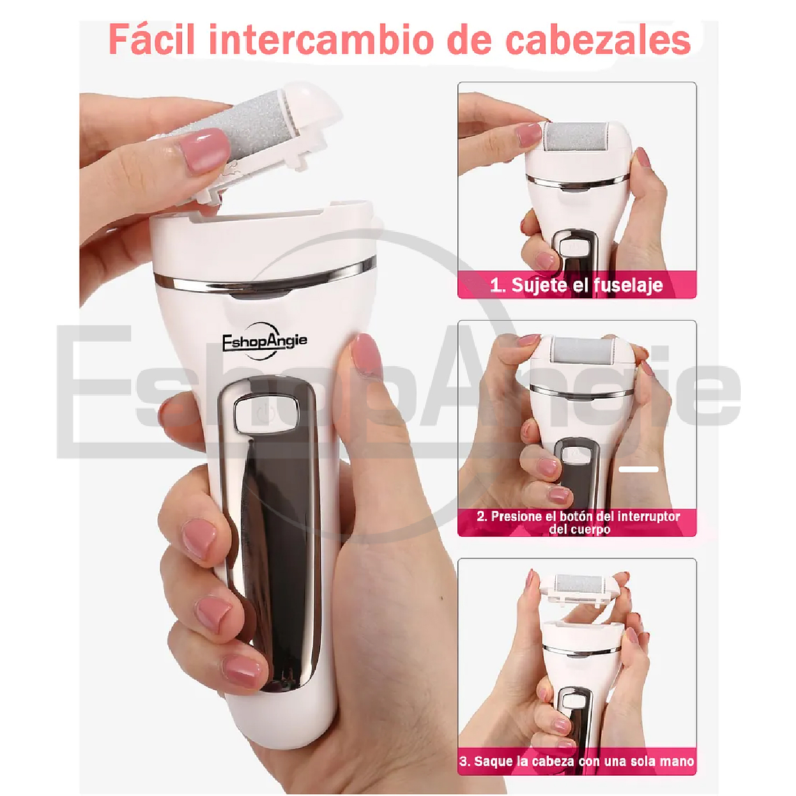 Removedor De Callos Eléctrico De Pie Kit Pedicura Recargable 6