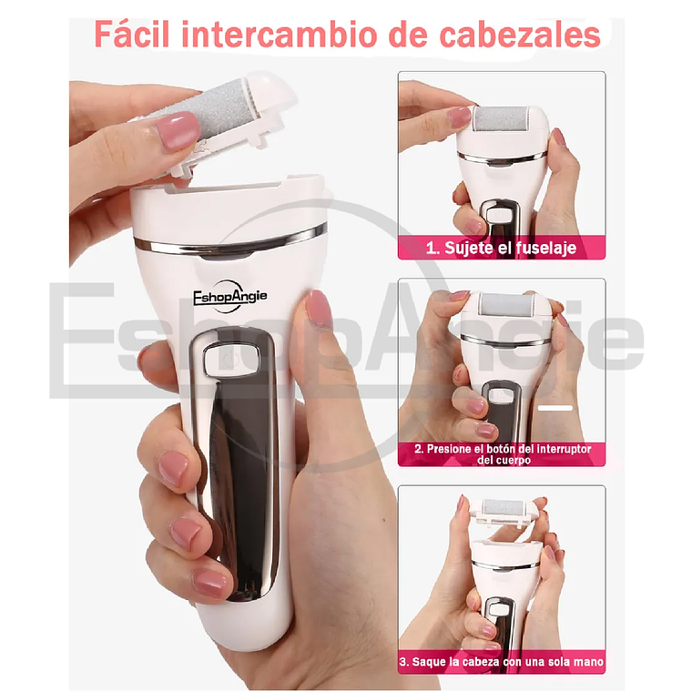 Removedor De Callos Eléctrico De Pie Kit Pedicura Recargable 6