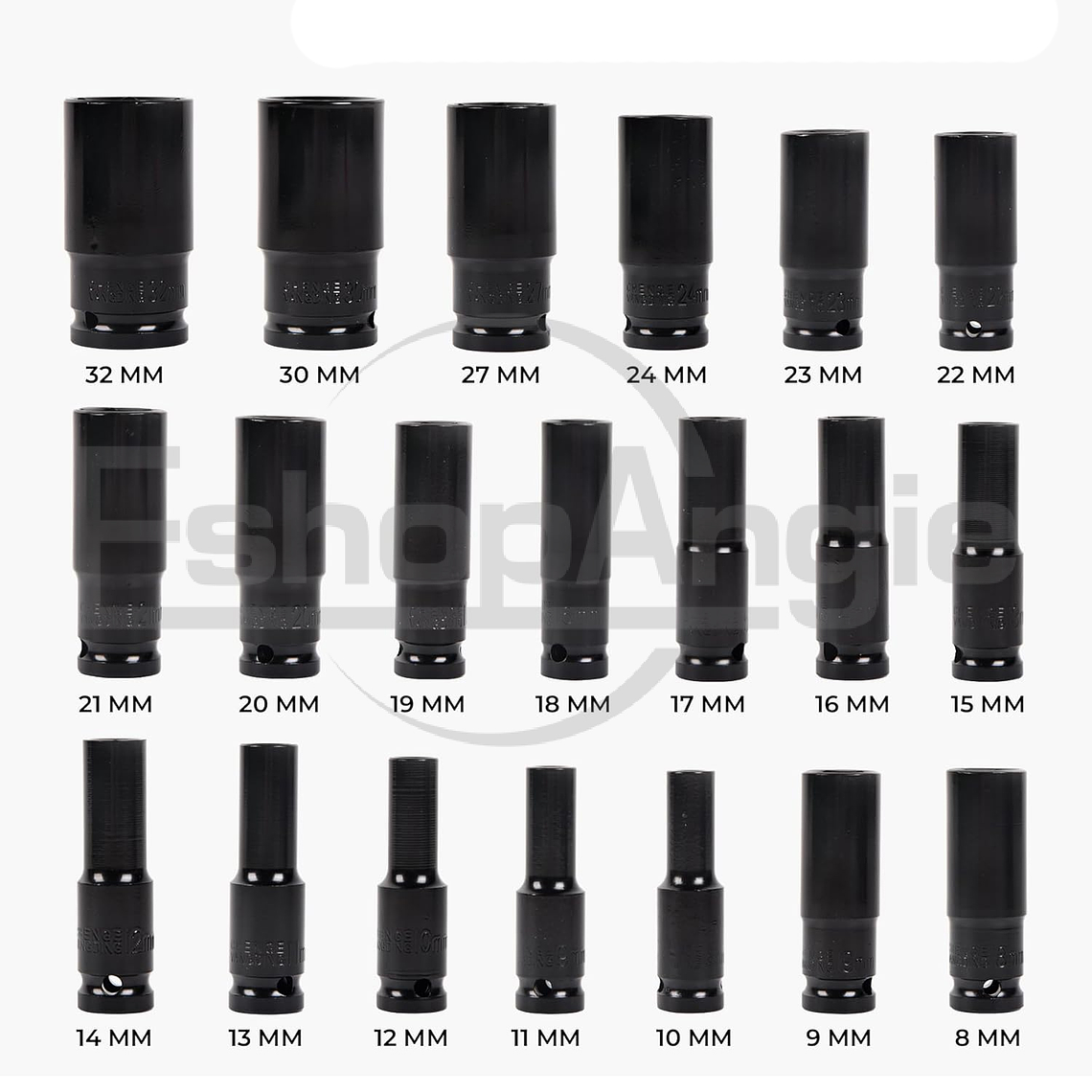 Juego Dados Largos De Impacto 8 - 32mm 20 Piezas 4